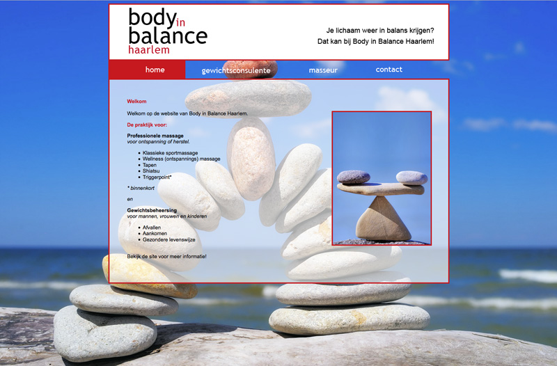 Body in Balance Haarlem - website