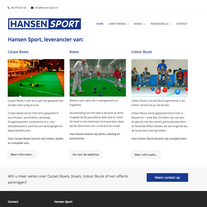 Hansen Sport - website
